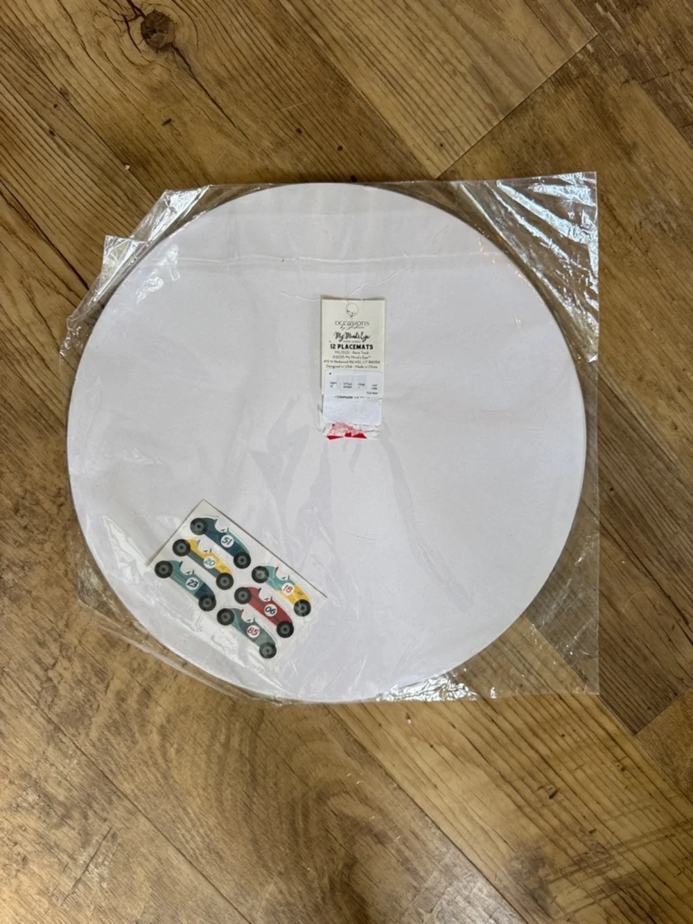NWT Set of 2 Packs (24 total) My Minds Eye Miles per Hour Race Track Placemats